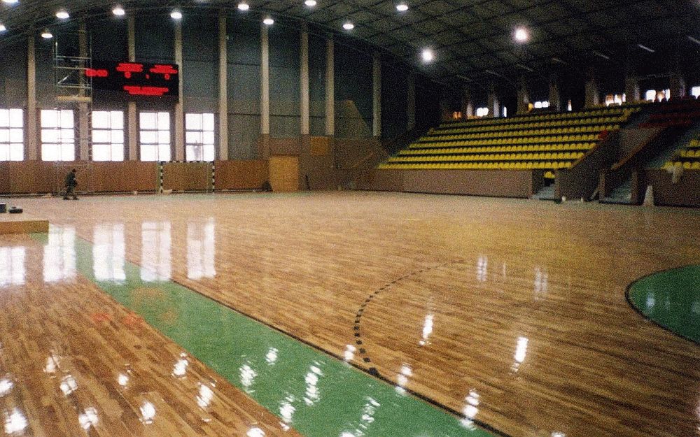 первая установка паркета фирмы Connor в России была сделана фирмой Мегас в 2001 году в г. Снежинск в спортивном зале, где тренируется гандбольная команда "Сунгуль"